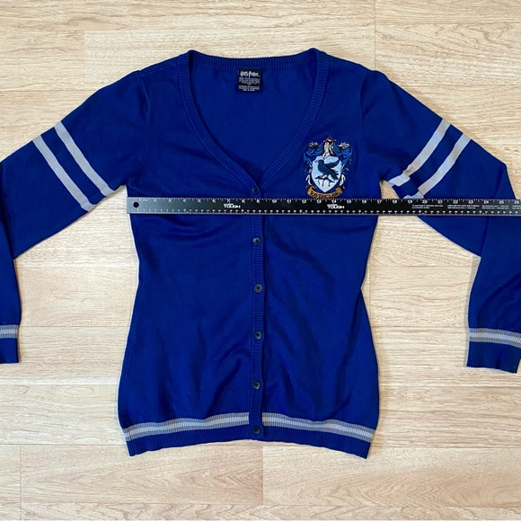 Harry Potter Ravenclaw House Open Front Cardigan Sweater Women’s Junior Medium - Picture 5 of 10